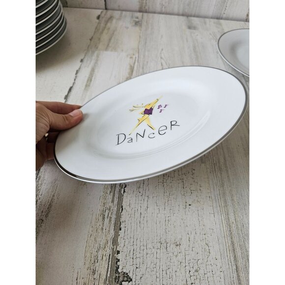 Pottery Barn dancer reindeer salad plate Xmas vest - Picture 2 of 4